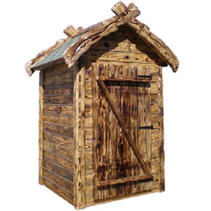 туалетный домик Нужда, выполненный из дерева