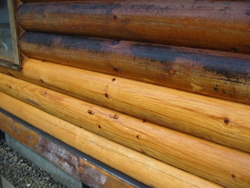 Очищающие средства для древесины. До и после очистки.