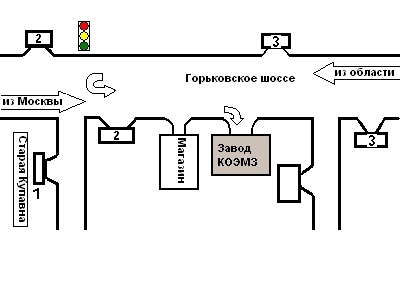 Схема проезда компании ООО "КОЭМЗ"