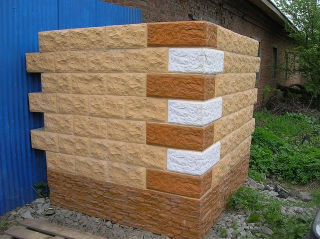 Стена из  теплоэффективных блоков