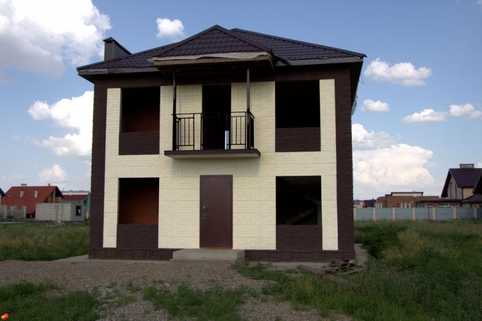 Построенный дом по технологии "Техноблок" - несъёмная облицовочная опалубка. Строительство домов из техноблоков - http://tehnobloka.net