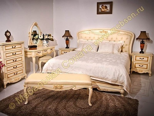 Спальный гарнитур Жасмин из натуральной древесины