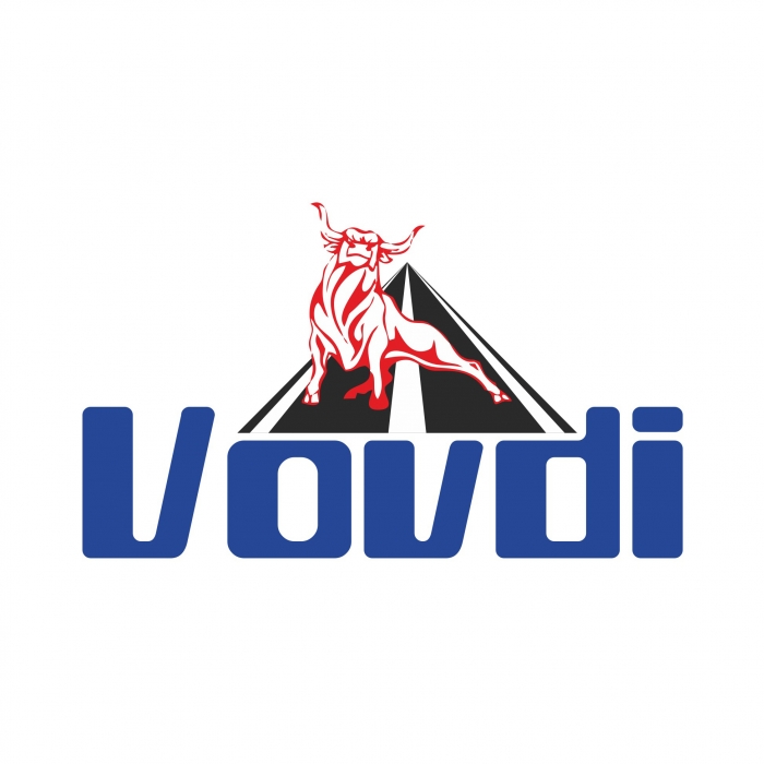 Логотип строительной компании "Вовди", специализирующейся, так же на аренде спецтехники