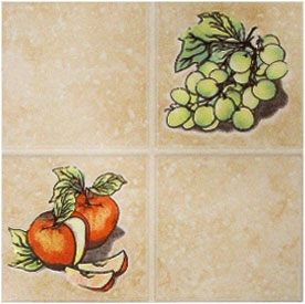 Анастасия яблоко голден тайл, Декор керамический для коллекций керамической плитки в ассортименте 