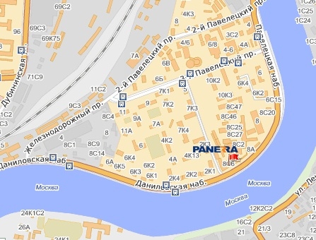 Схема проезда к офису компании Panerra