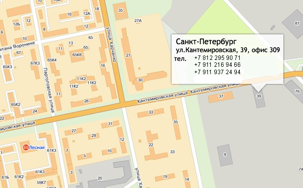 Схема проезда к офису компании ООО "ТСК "ПетроХауз"