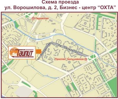 Схема проезда в городе Санкт-Петербург