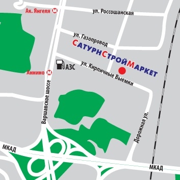Схема проезда к офису компании в г. Москве по ул. Кирпичные выемки