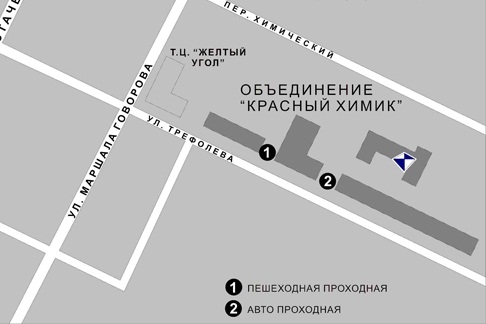 Схема проезда к офису ООО "Вектор"